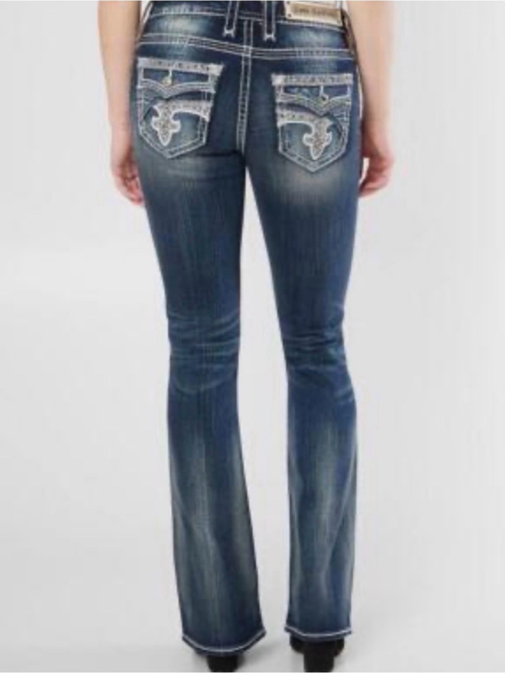 Rock Revival Womens Glade
Easy Stretch
Boot Cut Bling Jeans size 27